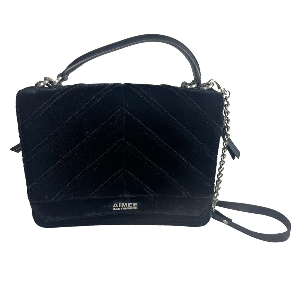 Aimee Kestenberg Mia Purse Velvet Expandable Black Crossbody